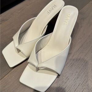 RAYE Van Heels in Ivory Square Toe Slip-On